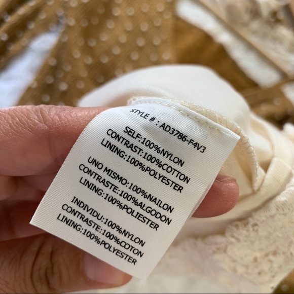 Areve Langley mustard lace skirt sweater medium - Picture 6 of 8